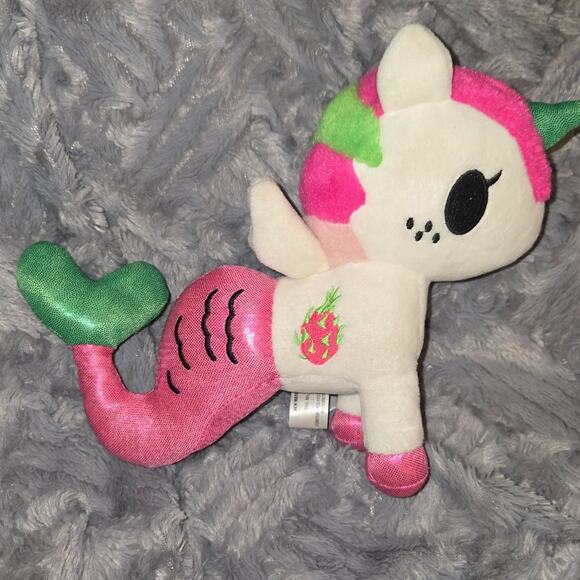 Tokidoki Mermicorno Pitaya 7.5 Plush Kawaii Mermaid Stuffed Unicorn Dragon Fruit - Picture 1 of 10